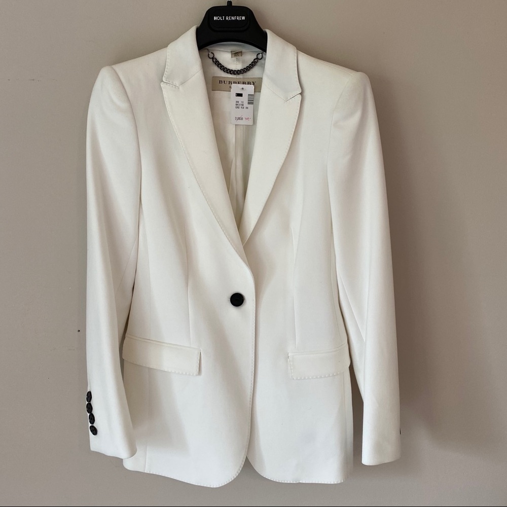 Burberry London Ivory Suit Jacket size 4 - Picture 3 of 9